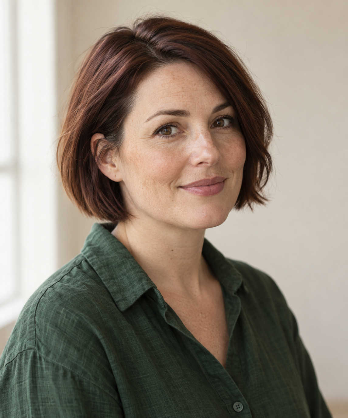 KI-generiertes Porträt der fiktiven Redaktionsfigur Clara Lenz